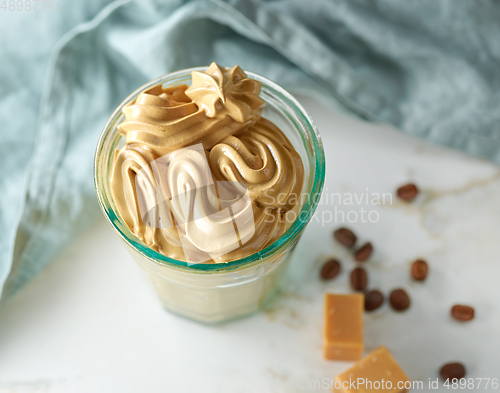 Image of whipped caramel and coffee cream dessert