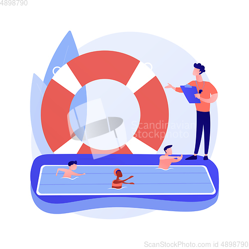 Image of Swimming classes vector concept metaphor