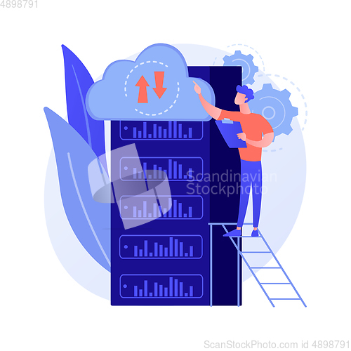 Image of Hosting processor vector concept metaphor