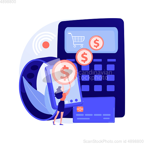 Image of Contactless payment vector concept metaphor