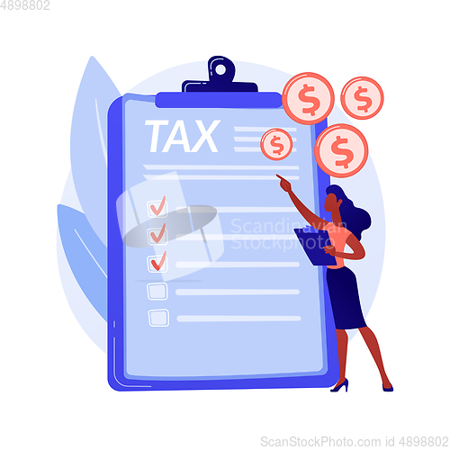 Image of Paying taxes vector concept metaphor
