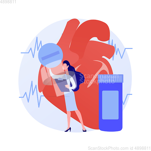 Image of Pills for heart vector concept metaphor