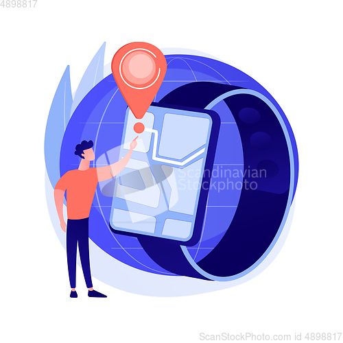 Image of GPS application vector concept metaphor