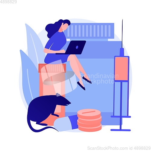 Image of Animal lab tests vector concept metaphor