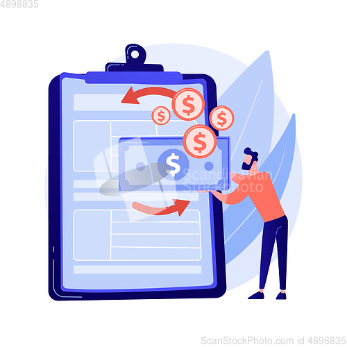 Image of Remittance money vector concept metaphor