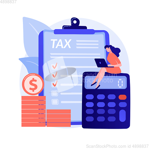 Image of Monthly expense planning vector concept metaphor