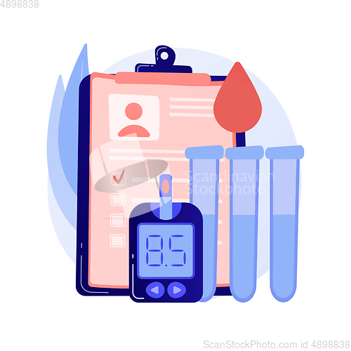 Image of Blood analysis vector concept metaphor