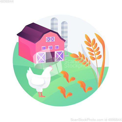 Image of Sustainable agriculture abstract concept vector illustration.