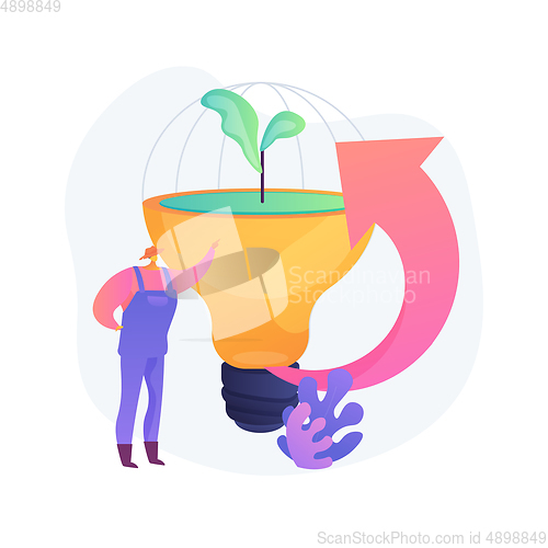 Image of Regenerative agriculture abstract concept vector illustration.