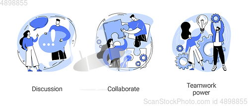 Image of Effective team-working abstract concept vector illustrations.