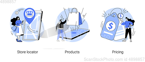 Image of E-commerce website abstract concept vector illustrations.