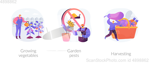 Image of Home gardening abstract concept vector illustrations.