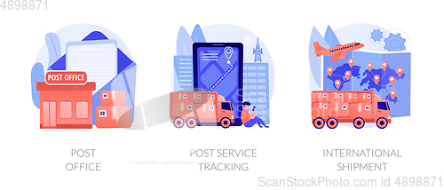 Image of Post shipment system vector concept metaphors.