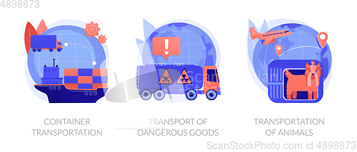 Image of Freight distribution vector concept metaphors.