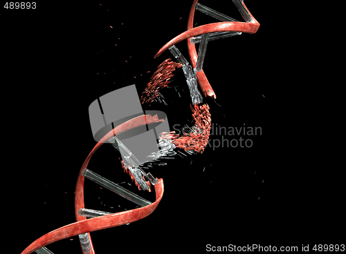 Image of DNA string with clipping path