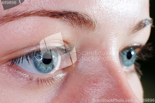 Image of Blue eyes closeup