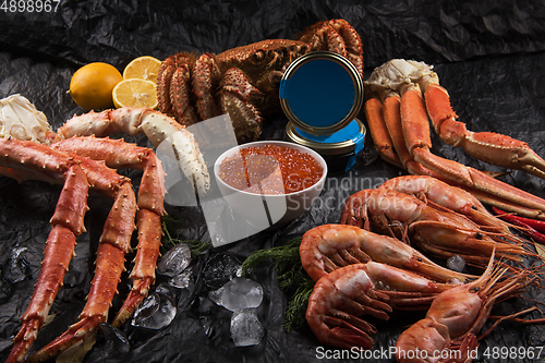 Image of Set of fresh seafood