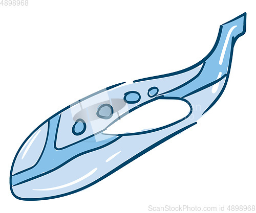 Image of Image of blue plane - passenger aircraft, vector or color illust