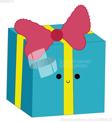 Image of Happy gift box, vector or color illustration.