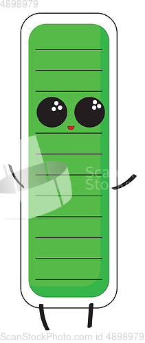 Image of Happy full battery, vector or color illustration.