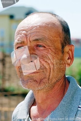 Image of Old wrinkled man portrait