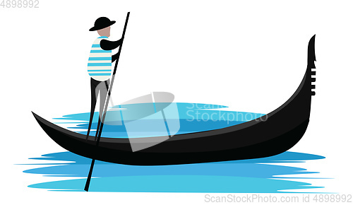 Image of Gondola, vector or color illustration.