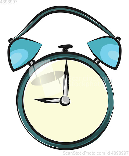 Image of Image of alarm clock, vector or color illustration.