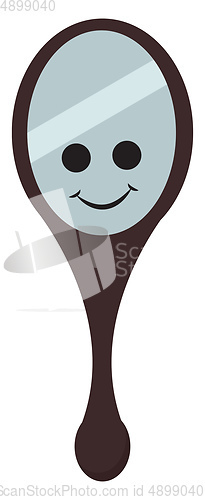 Image of A smiling mirror, vector or color illustration.