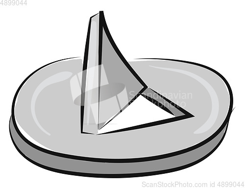 Image of A metal button, vector or color illustration.