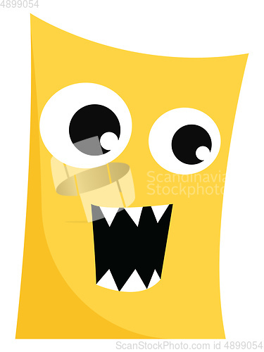 Image of Clipart of a ferocious yellow monster with mouth wide opened as 