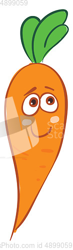 Image of Happy carrot, vector or color illustration.