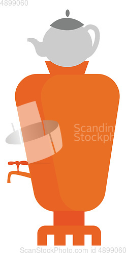 Image of Samovar, vector or color illustration.