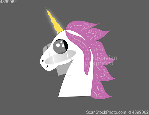 Image of Unicorn, vector or color illustration.