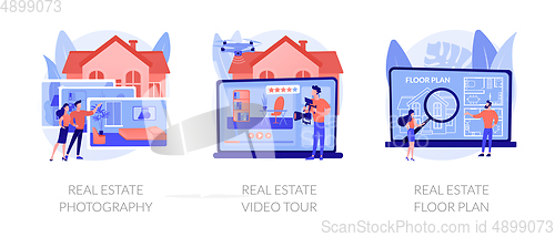 Image of Real estate listing services abstract concept vector illustrations.