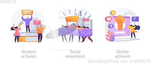 Image of Political and social change abstract concept vector illustrations.