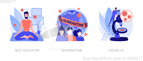 Image of Coronavirus world pandemic abstract concept vector illustrations.