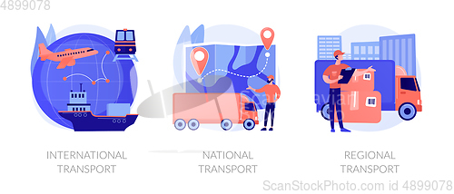 Image of Worldwide order delivery service vector concept metaphors.