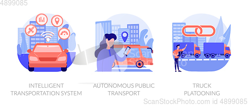 Image of Smart traffic management vector concept metaphors.