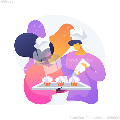 Image of Bake together abstract concept vector illustration.