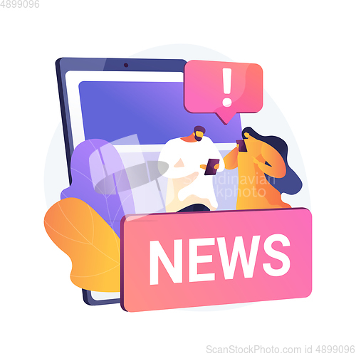 Image of Limit your news intake abstract concept vector illustration.