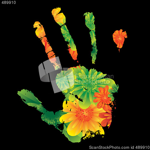 Image of floral hand