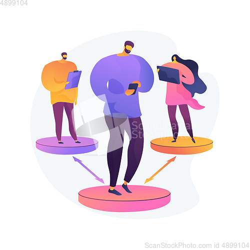 Image of Social distancing abstract concept vector illustration.
