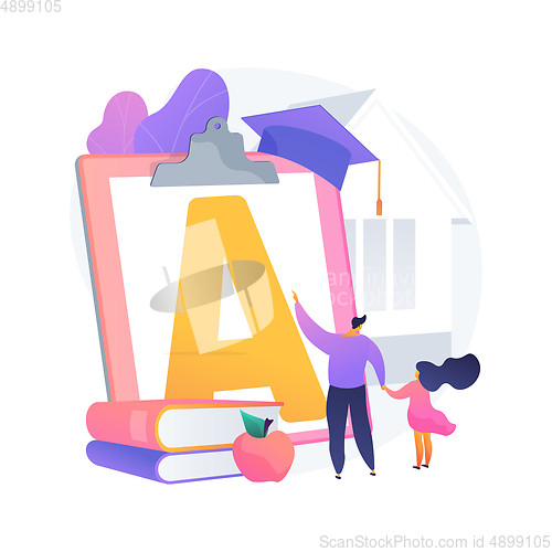 Image of Home-school your kids abstract concept vector illustration.