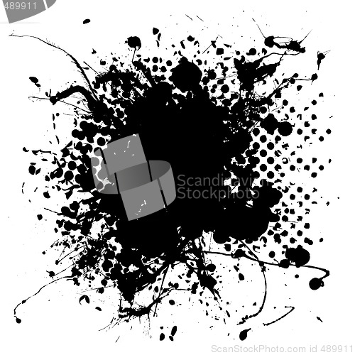 Image of large halftone ink splat