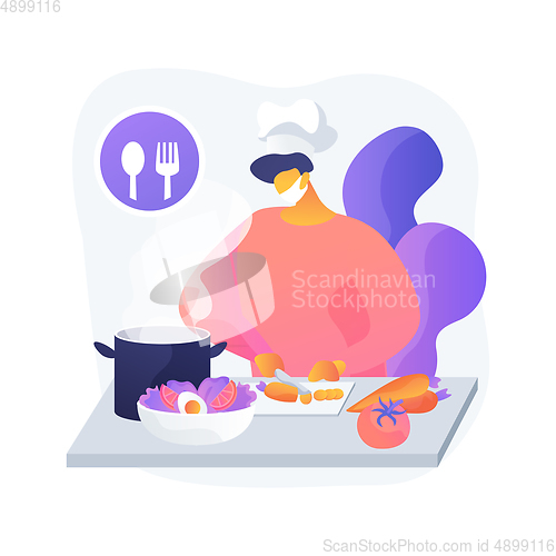 Image of Quarantine cooking abstract concept vector illustration.