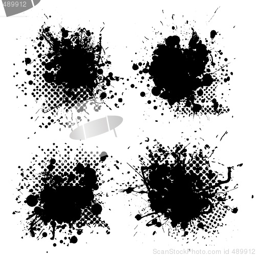 Image of small halftone ink splat