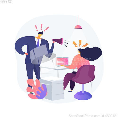 Image of Work pressure abstract concept vector illustration.