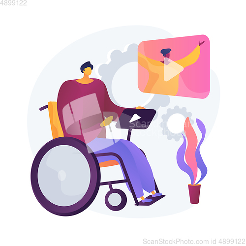 Image of Disability entertainment vector concept metaphor