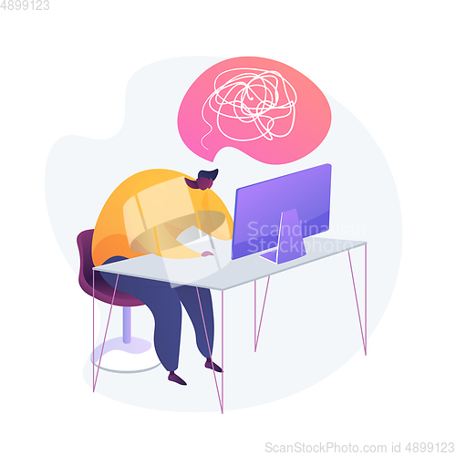 Image of Emotional burnout vector concept metaphor