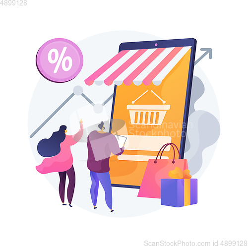 Image of Consumer demand abstract concept vector illustration.